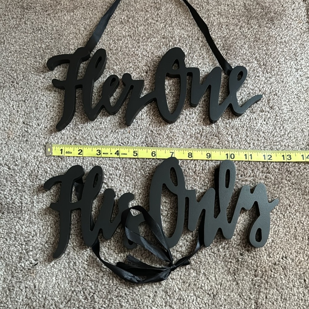 Her One & His Only Signs